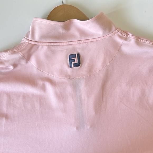 Men’s FootJoy Half Zip Golf Pullover Light Pink Size Large - Picture 5 of 6